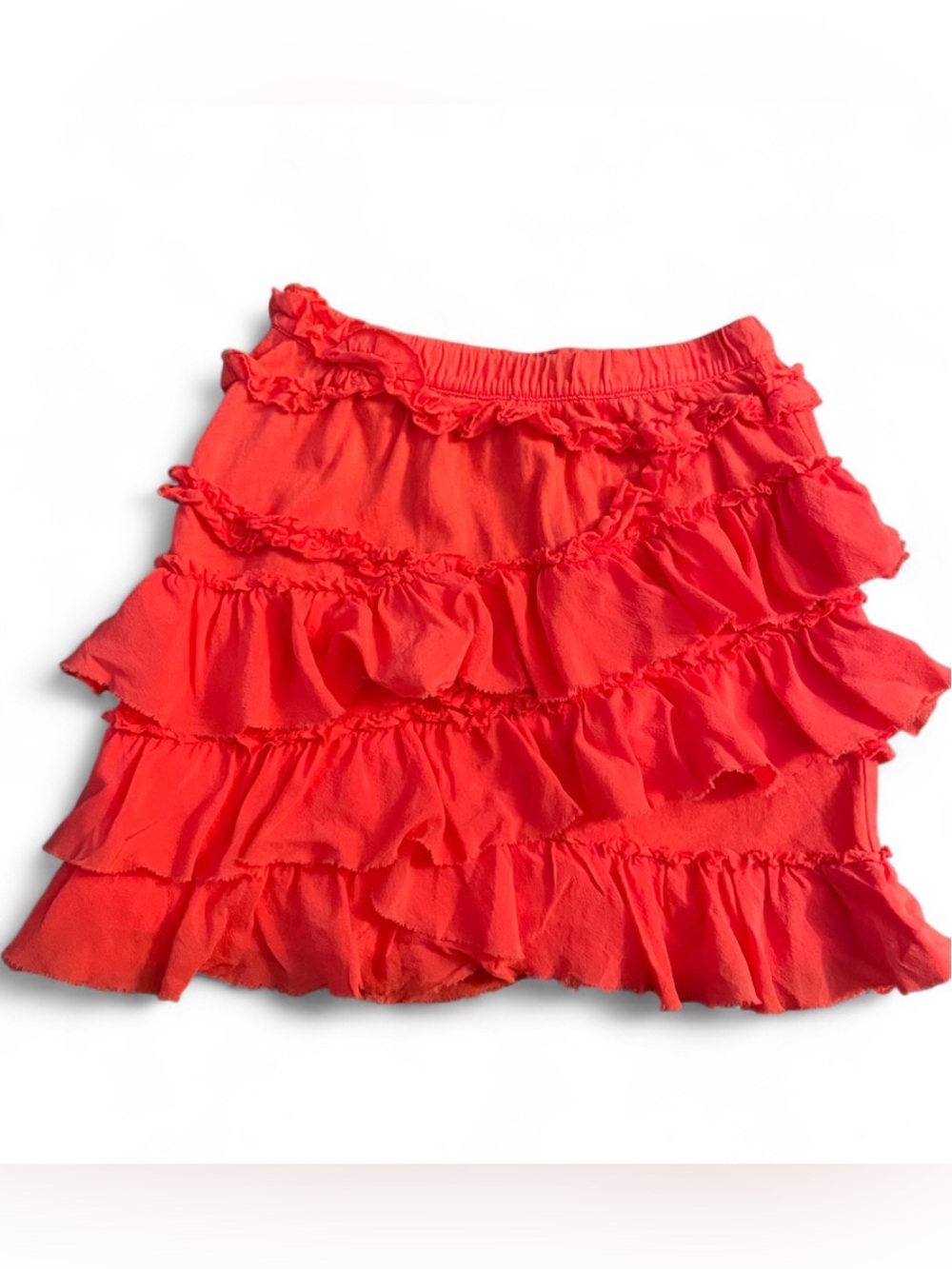 Crewcuts Coral Ruffle Layered Skirt Girls Size 3